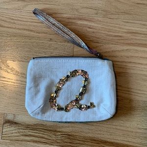 Anthropologie Beaded Initial “a” Mini Clutch